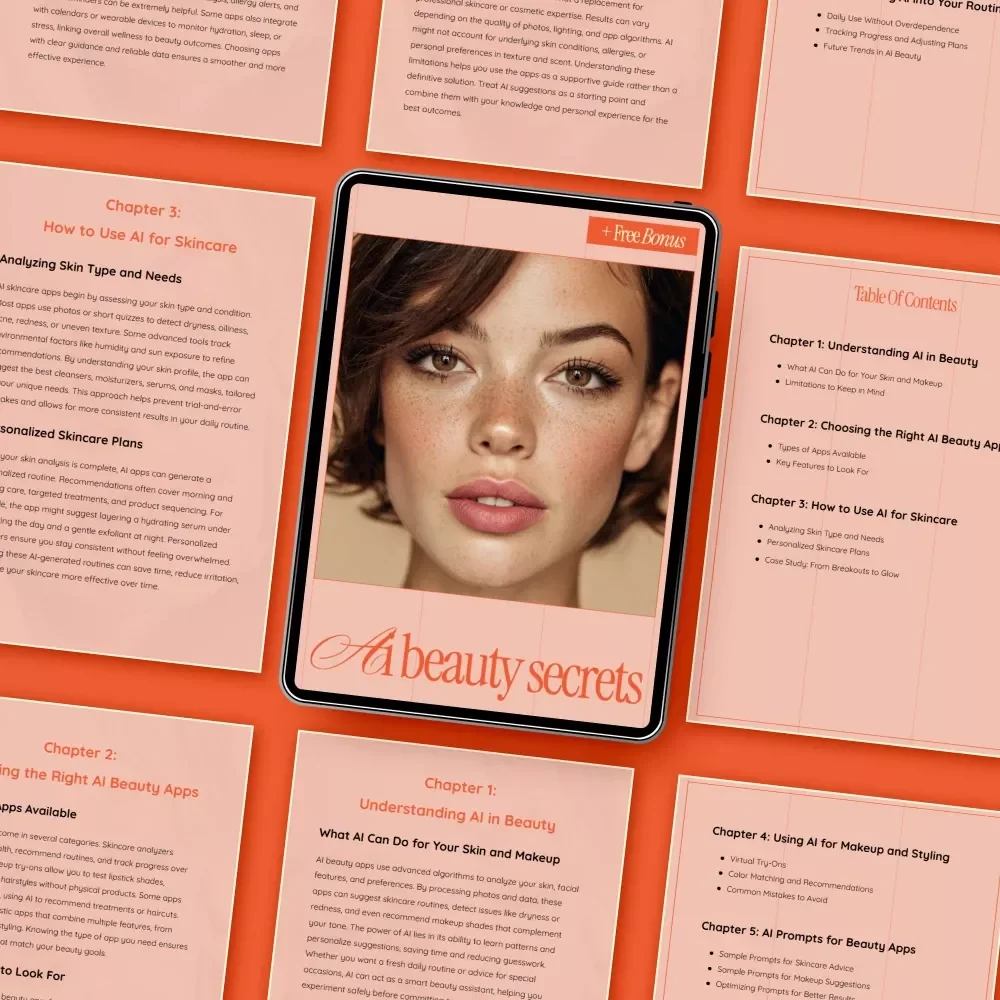 AI Beauty Secrets – Smart Skincare & Makeup Guide | AI Beauty Apps, Personalized Skincare, Virtual Try-Ons eBook