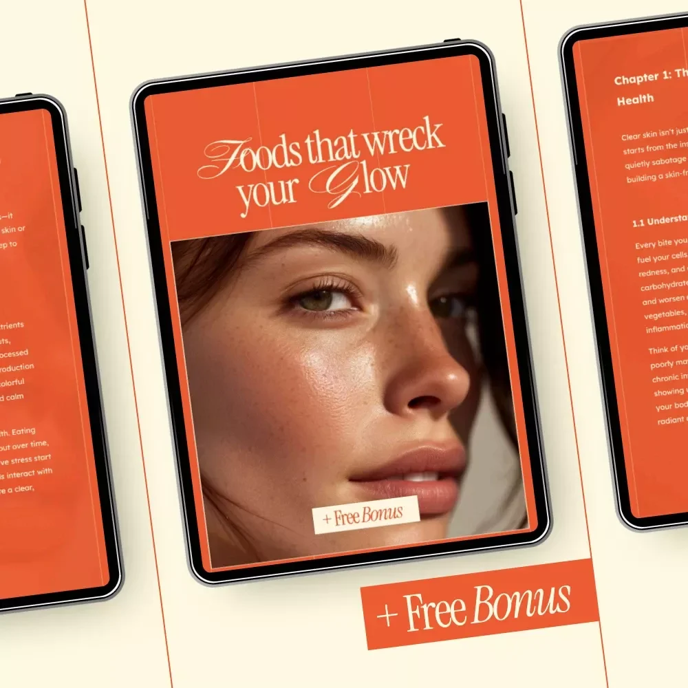 Foods That Wreck Your Glow – A Clear Skin Nutrition Guide | Foods to Avoid for Clear Skin, Acne-Trigger Foods, Digital Download