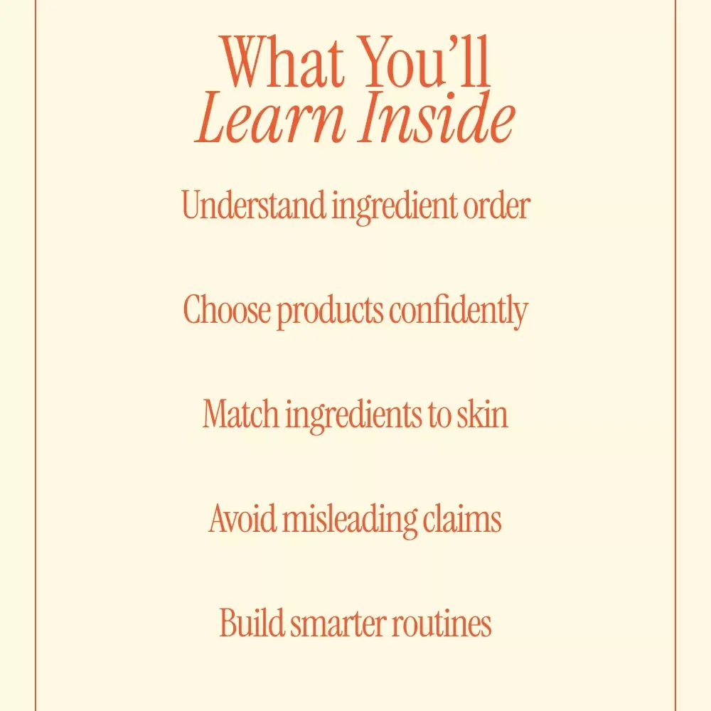 How to Read Skincare Ingredient Labels With Confidence | Easy Skincare Ingredients Guide eBook for Beginners & Smart Beauty Shoppers