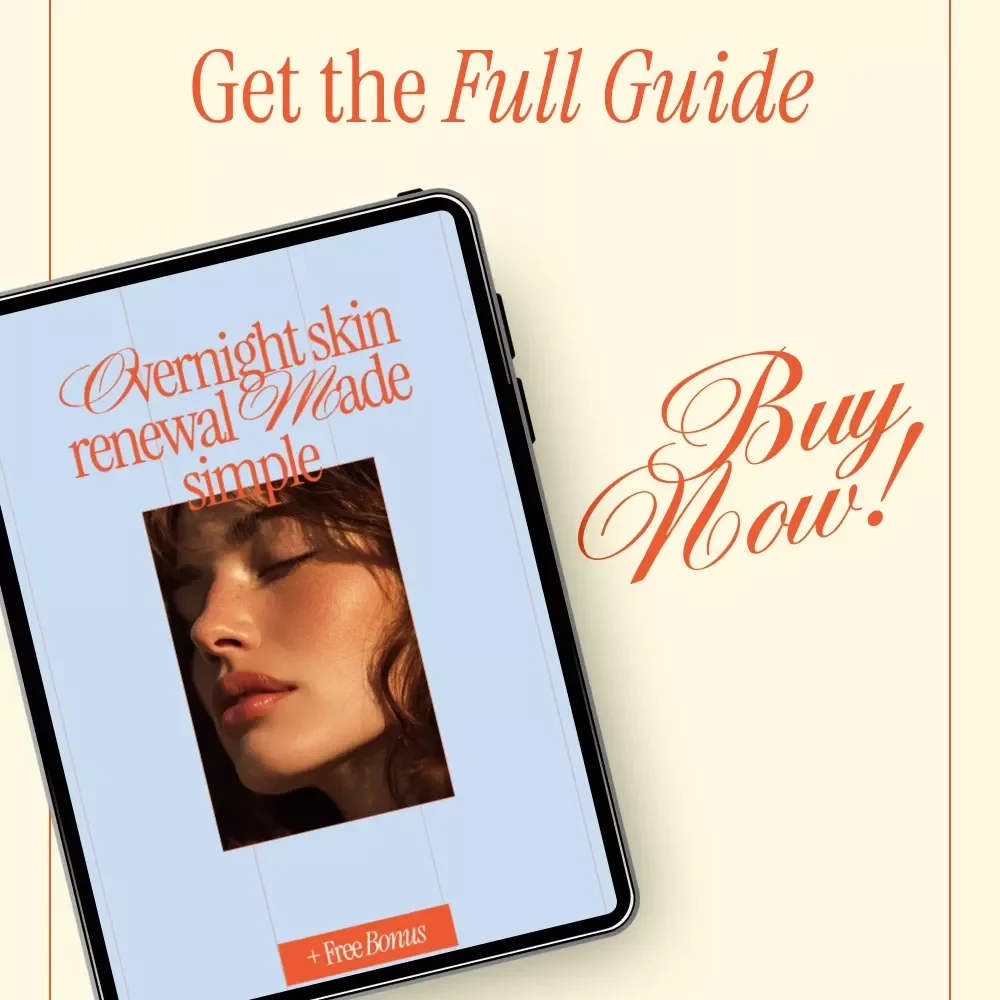 Overnight Skin Renewal Made Simple – Evening Habits for Better Skin Ebook, Nighttime Skincare Routine Guide, Digital Download