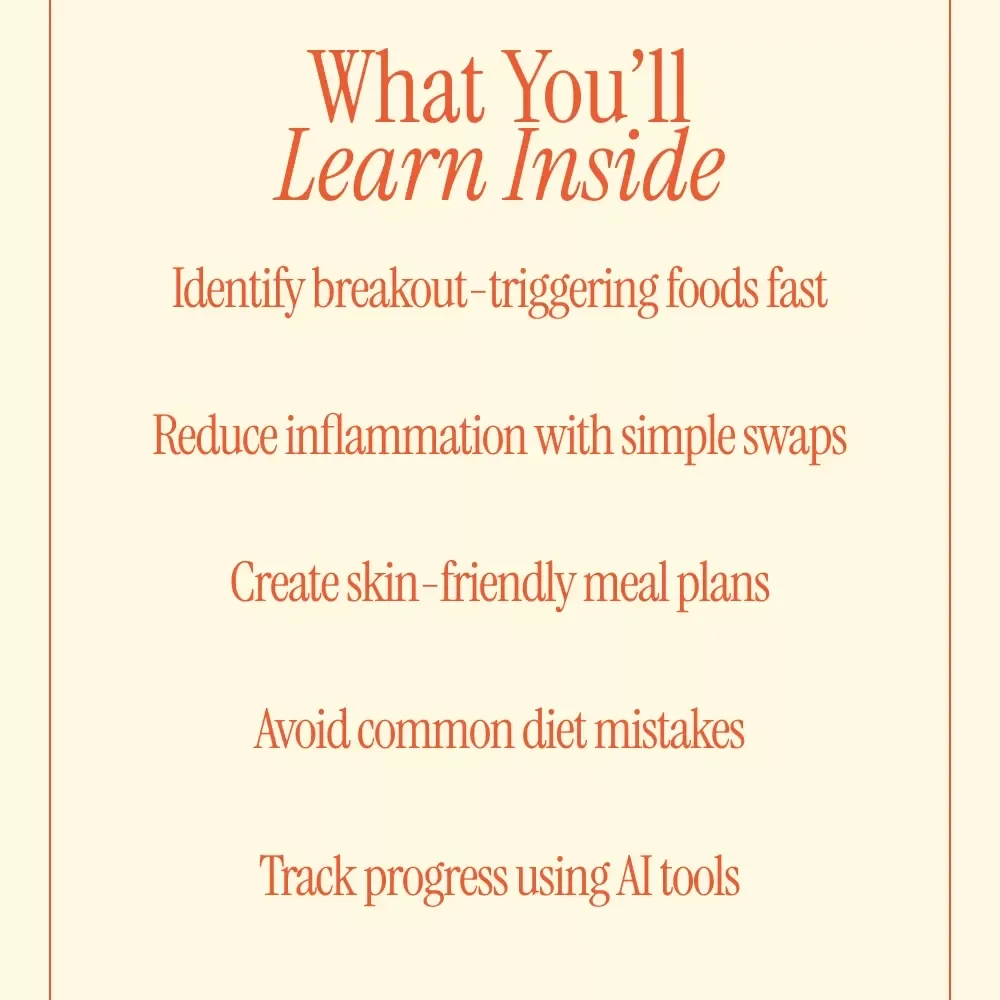 Foods That Wreck Your Glow – A Clear Skin Nutrition Guide | Foods to Avoid for Clear Skin, Acne-Trigger Foods, Digital Download