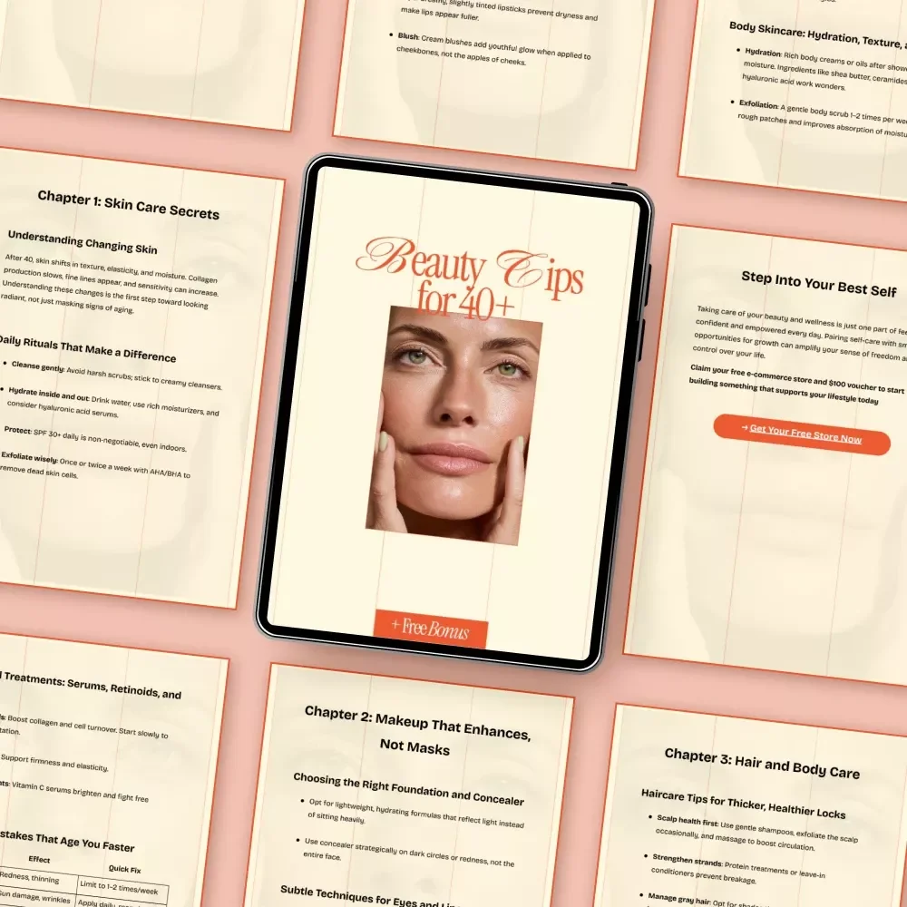 Beauty Tips for 40+ | Ultimate Digital Guide to Skincare, Makeup & Hair Care | Practical beauty tips for 40+ Women