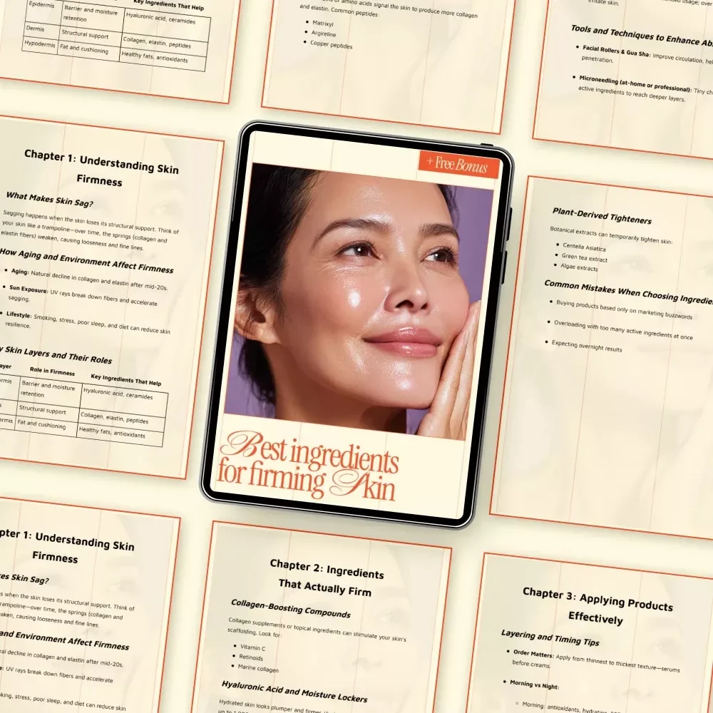 Best Ingredients for Firming Skin Guide – Proven Firming Skin Ingredients in Beauty Products for Youthful, Tight-Looking Skin | Digital Download