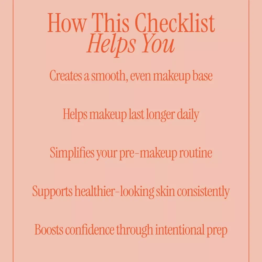 The Pre-Makeup Prep Checklist | Simple Skincare Steps for Prepping Skin Before Makeup | Instant Digital Download