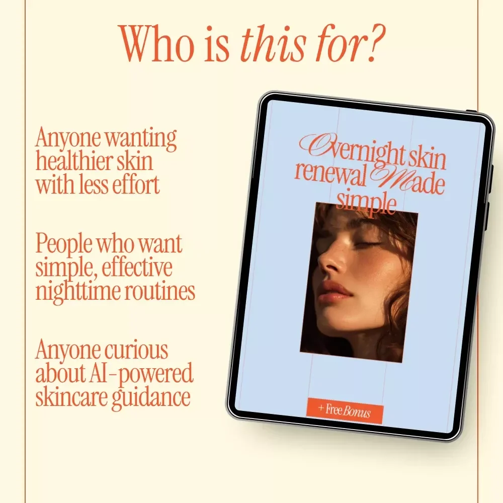 Overnight Skin Renewal Made Simple – Evening Habits for Better Skin Ebook, Nighttime Skincare Routine Guide, Digital Download
