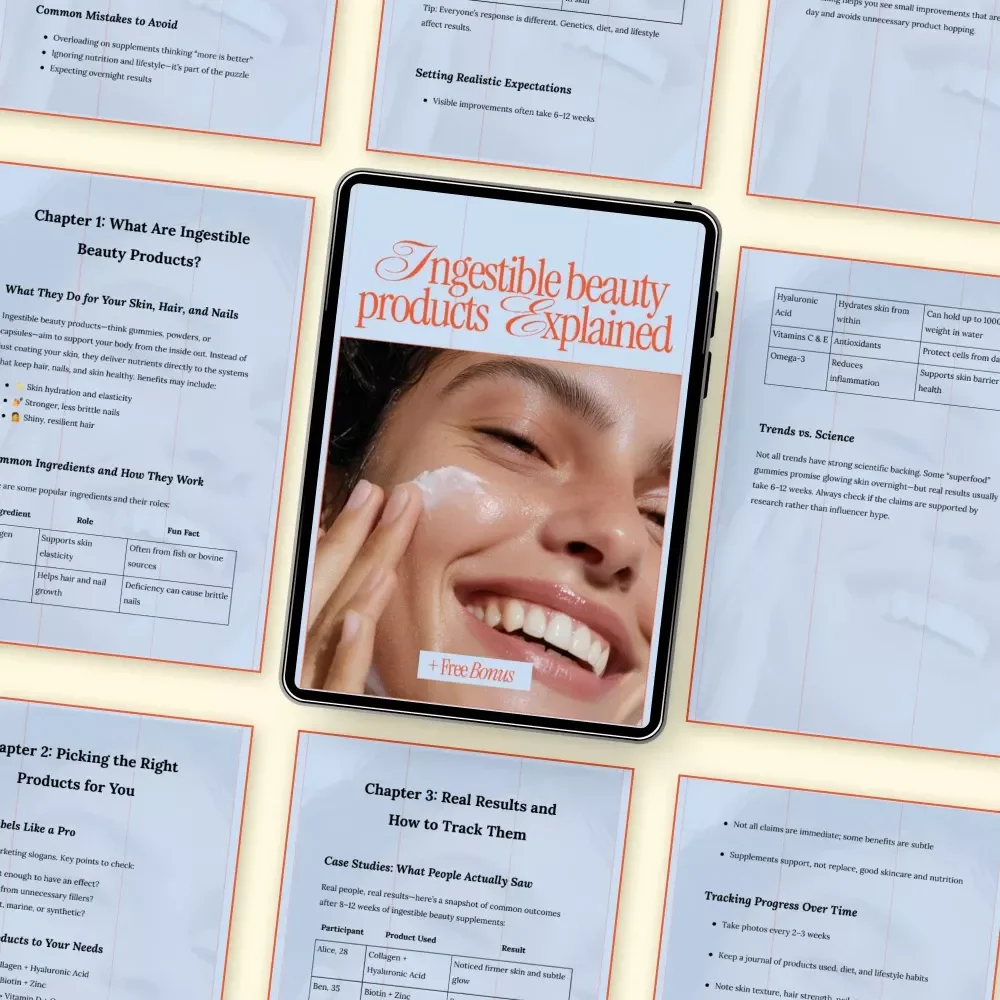 Ingestible Beauty Products Explained | Complete Guide to Choosing Safe & Effective Ingestible Beauty Products for Skin, Hair & Nails