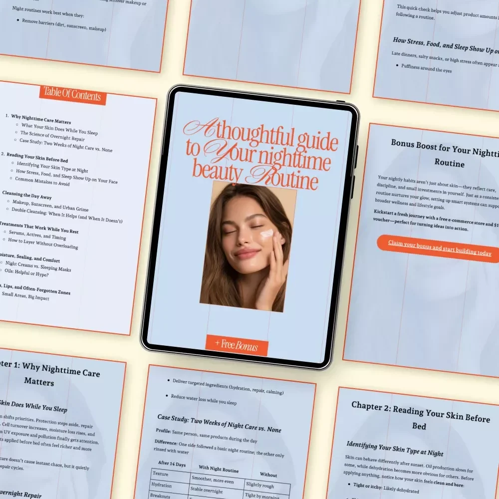 A Thoughtful Guide to Your Nighttime Beauty Routine – Digital eBook for a Calming, Effective Nighttime Beauty Routine