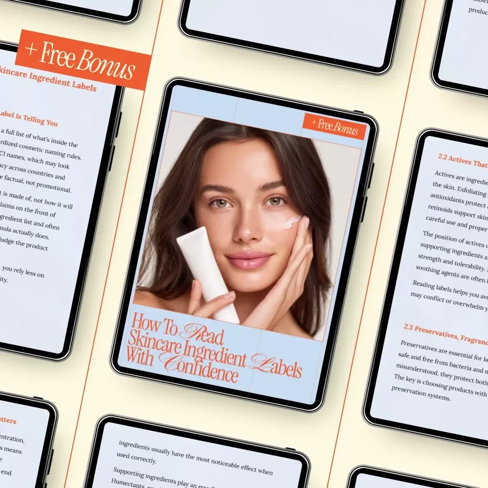 How to Read Skincare Ingredient Labels With Confidence | Easy Skincare Ingredients Guide eBook for Beginners & Smart Beauty Shoppers