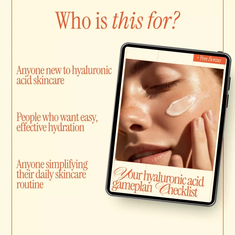Your Hyaluronic Acid Gameplan Checklist – Simple Skincare Routine Planner with hyaluronic acid tips for Hydrated, Plump Skin
