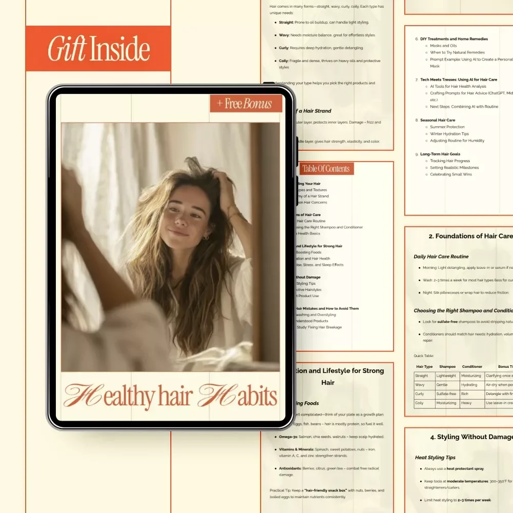 Healthy Hair Habits Ebook | Ultimate Guide to Building healthy hair habits, Stronger Strands & Smarter Hair Care Routines