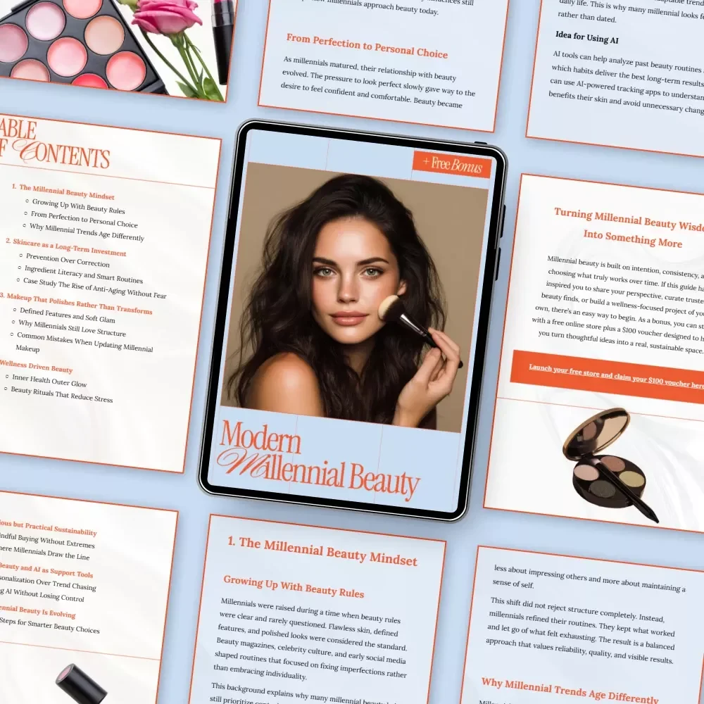 Modern Millennial Beauty – Ebook Guide to Understanding What Beauty Trends Millenials Follow, Skincare, Makeup & Wellness Evolution