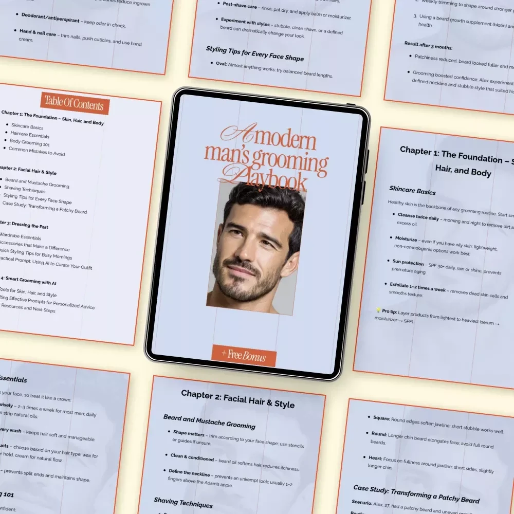 A Modern Man’s Grooming Playbook – Complete Guide to Men Grooming Routines, Style, Skincare, Hair & Smart AI Tips