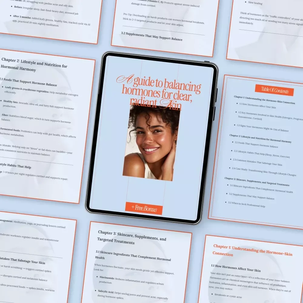 A Guide to Balancing Hormones for Clear, Radiant Skin | Hormone Balance eBook, Clear Skin Guide, Holistic Skincare & Lifestyle Digital Download