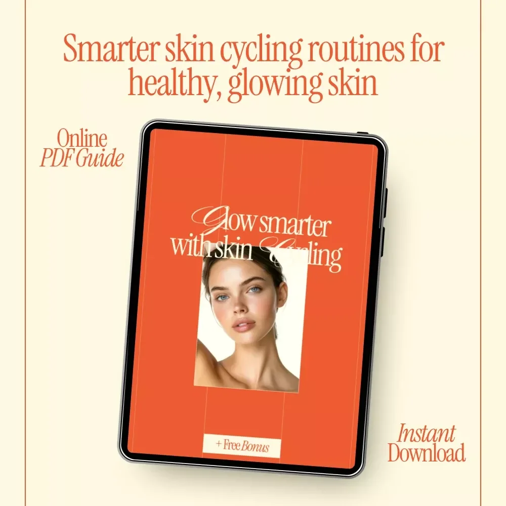 Glow Smarter With Skin Cycling – Simple Skin Cycling Guide, Beginner 4-Night Skin Cycle eBook, Barrier Repair Skincare Routine, Long-Term Skin Health Digital Download