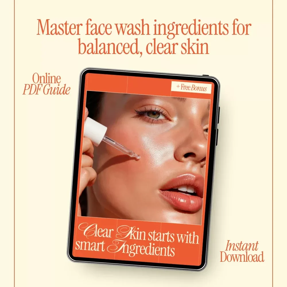 Clear Skin Starts With Smart Ingredients – Oily Skin Ingredient Guide, Face Wash Label Reading eBook, Skincare Checklist Digital Download
