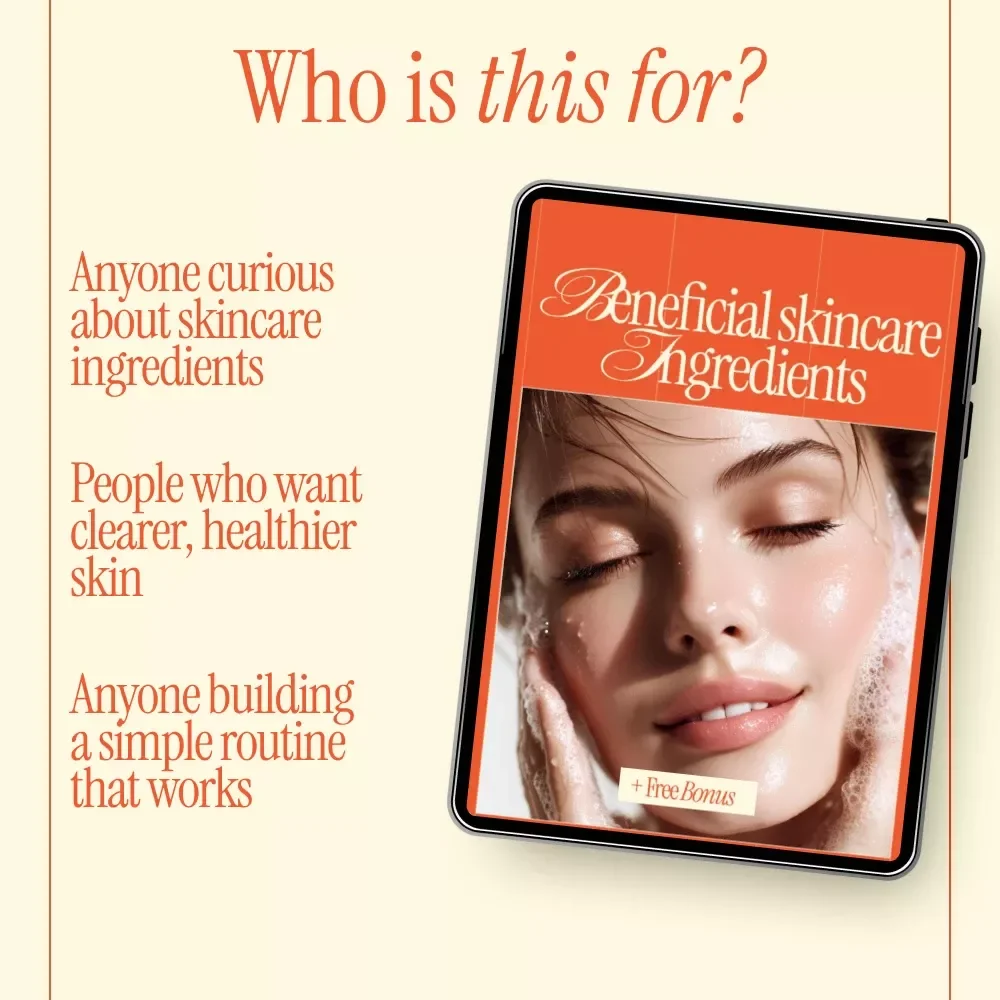 Beneficial Skincare Ingredients Ebook | Ultimate Guide to beneficial skincare ingredients, Vitamins, Acids & Hydration Heroes for Healthy Skin