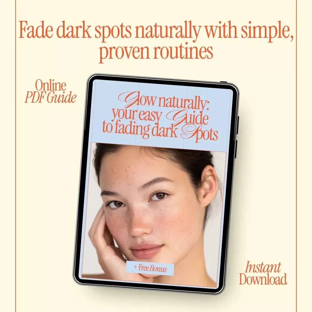 Glow Naturally: Your Easy Guide to Fading Dark Spots | Natural Skincare Guide, Dark Spot Remedy eBook, DIY Brightening Checklist, Digital Download