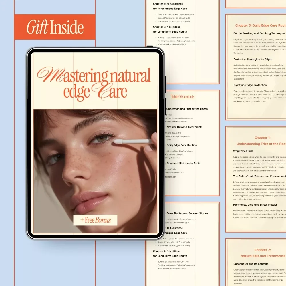 Mastering Natural Edge Care – Digital Guide for Frizz Control at the Roots, Natural Oils, Daily Edge Care Routine & Long-Term Edge Health