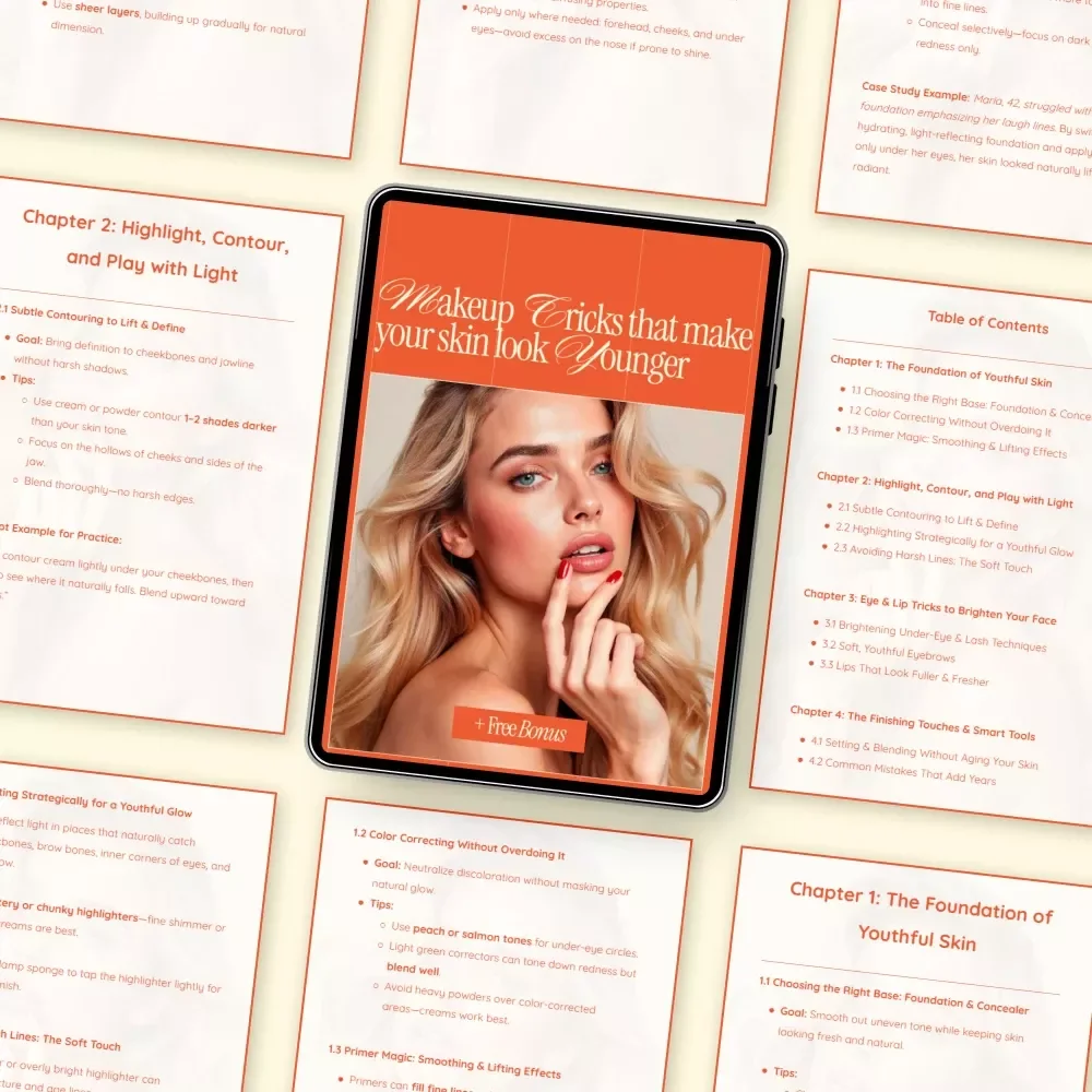 Makeup Tricks That Make Your Skin Look Younger – Anti-Aging Makeup Guide, Beauty eBook & Digital Download for Youthful Skin