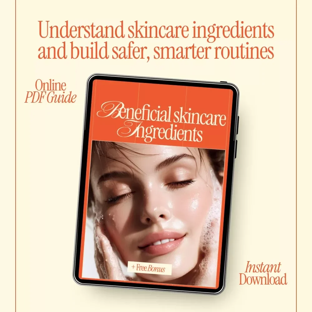 Beneficial Skincare Ingredients Ebook | Ultimate Guide to beneficial skincare ingredients, Vitamins, Acids & Hydration Heroes for Healthy Skin