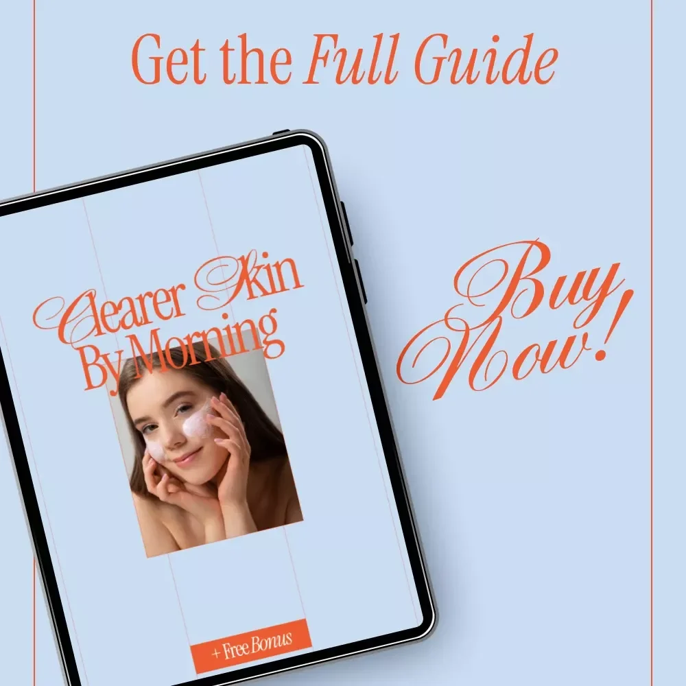 Clearer Skin by Morning – Overnight Acne Care Guide, Nighttime Acne Routine eBook, Fast Acne Relief Checklist, Digital Skincare Download