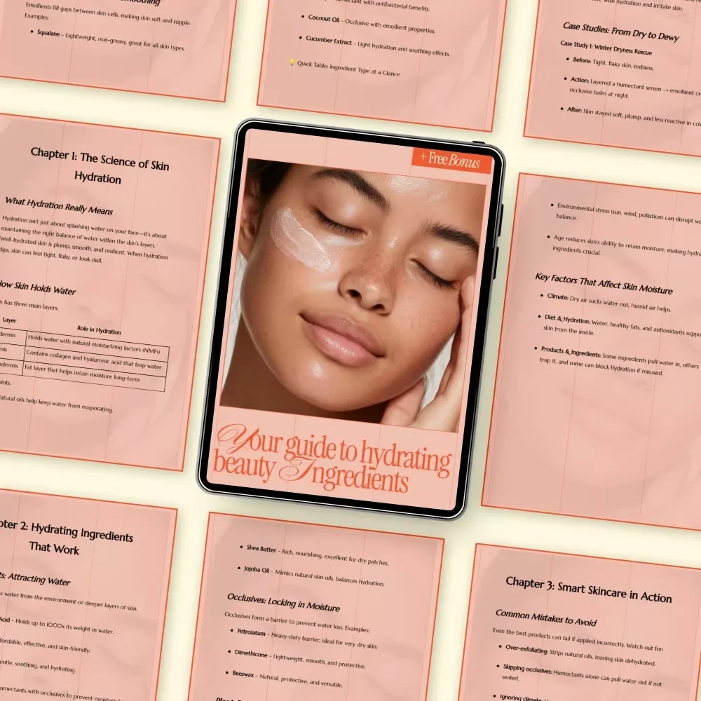 Your Guide to Hydrating Beauty Ingredients | Digital Skincare Guide on Hydrating Ingredients in Beauty Products for Glowing Skin