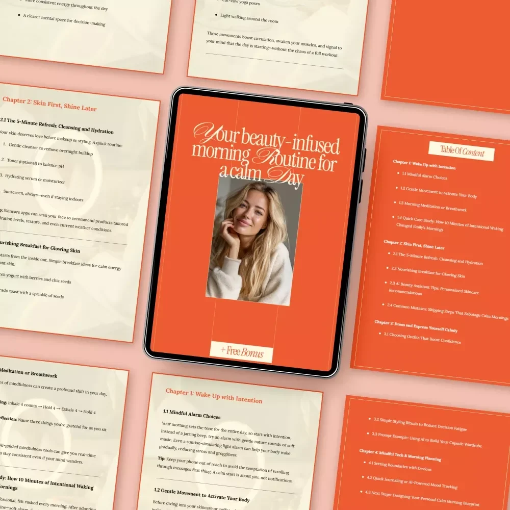 Your Beauty-Infused Morning Routine for a Calm Day | Mindful Skincare, Style & AI-Guided Self-Care Morning Guide