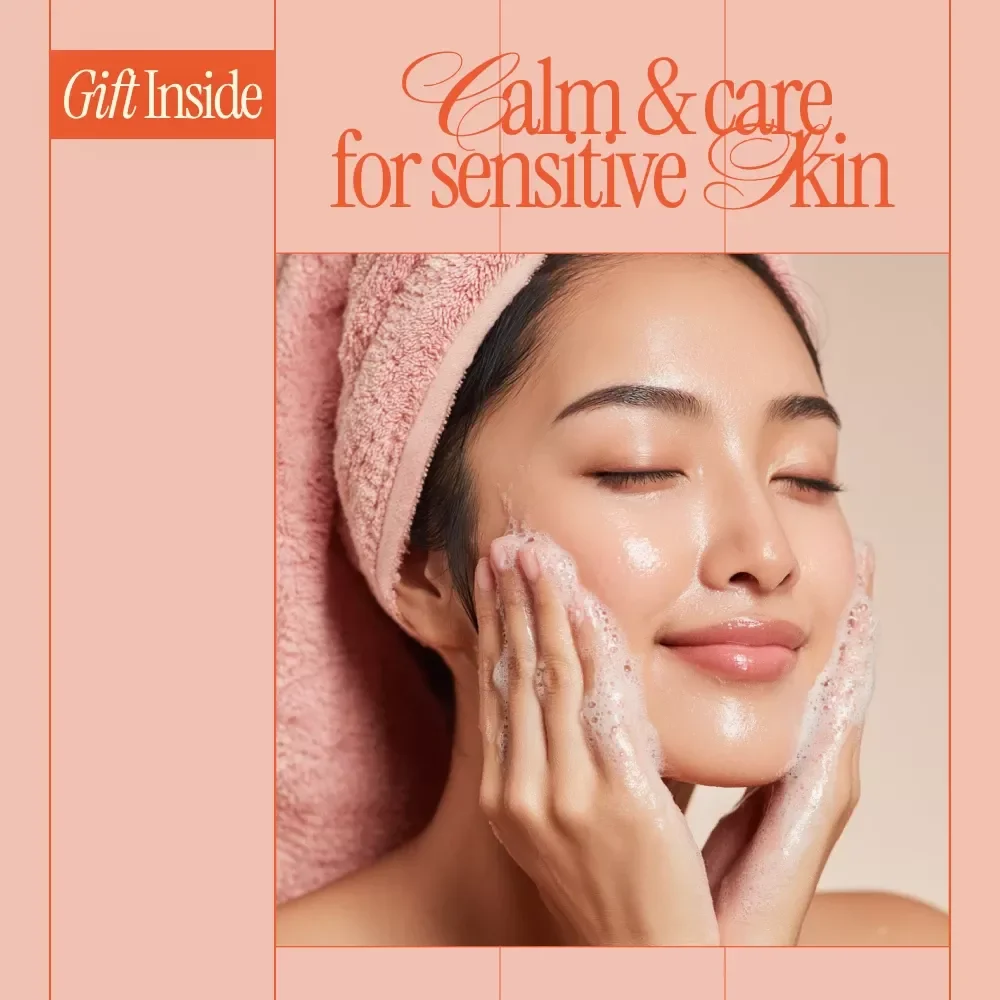 Calm & Care for Sensitive Skin – Digital Skincare Guide, Sensitive Skin Routine eBook, Gentle Cleansing & Nourishing Moisturizers Checklist