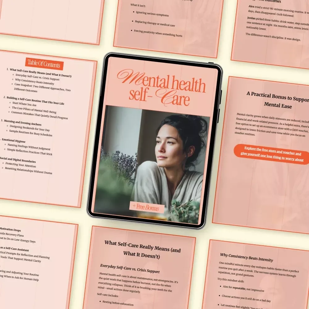 Mental Health Self-Care | Practical Ebook for Building Sustainable Mental Health Self-Care Routines