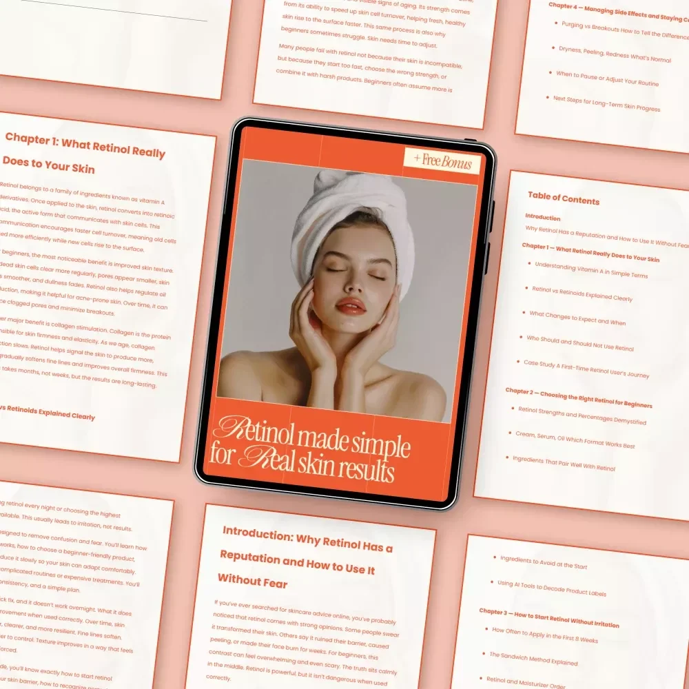Retinol Made Simple for Real Skin Results | Beginner Retinol Guide, Skincare eBook, Retinol Routine Checklist, Clear Skin Digital Download
