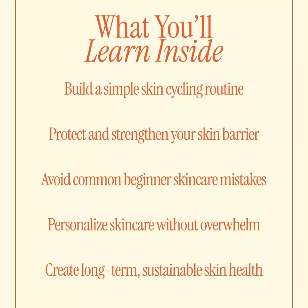 Glow Smarter With Skin Cycling – Simple Skin Cycling Guide, Beginner 4-Night Skin Cycle eBook, Barrier Repair Skincare Routine, Long-Term Skin Health Digital Download