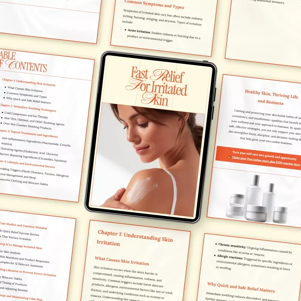 Fast Relief for Irritated Skin – Ebook Guide on How to Calm Irritated Skin Fast, Soothing Techniques, Gentle Skincare & Long-Term Skin Comfort