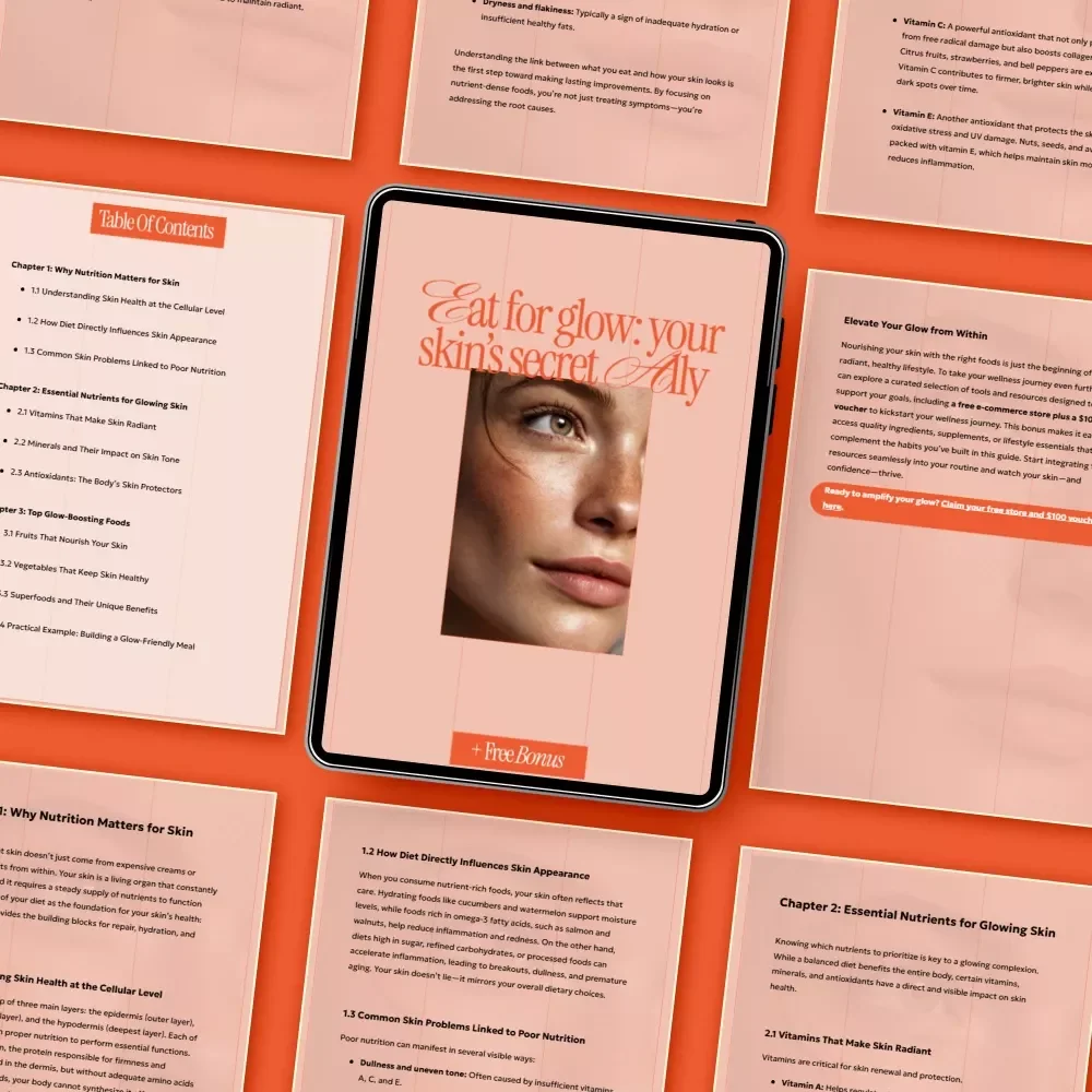 Eat for Glow: Your Skin’s Secret Ally | Digital eBook Guide to Foods That Boost Skin Glow, Nutrition for Radiant Skin, Easy Meal Planning for Healthy, Luminous Skin