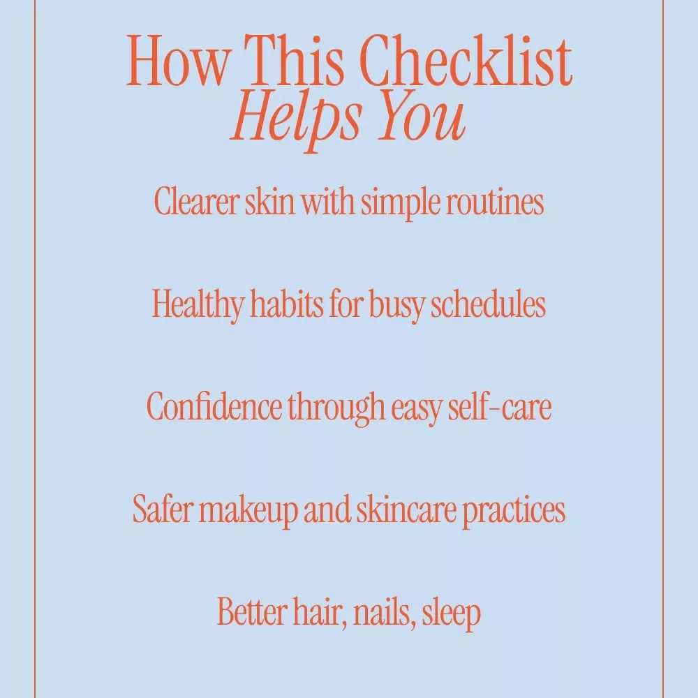 Teen Beauty Essentials Checklist – Simple Daily Routine Guide with Teen Beauty Tips | Printable Digital Download