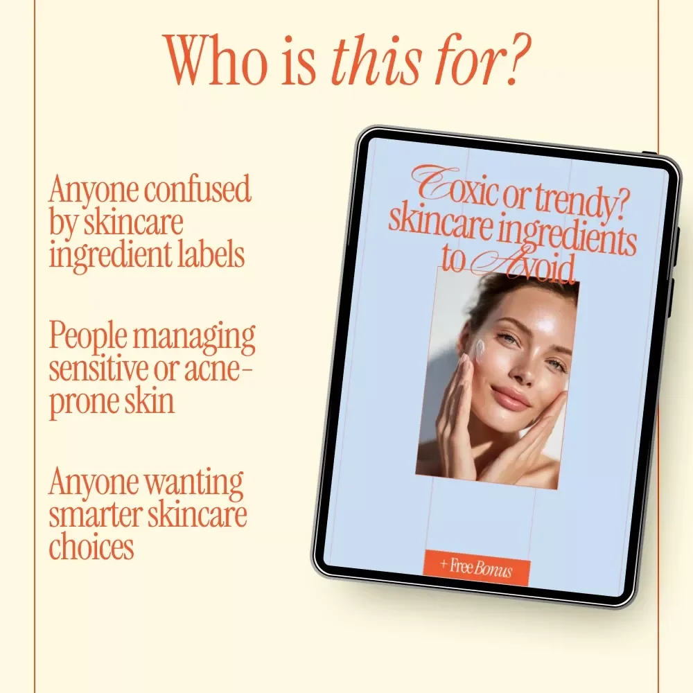 Toxic or Trendy? Skincare Ingredients to Avoid | Ebook Guide to ingredients to avoid in skincare, Smart Ingredient Labels & Safe Routines