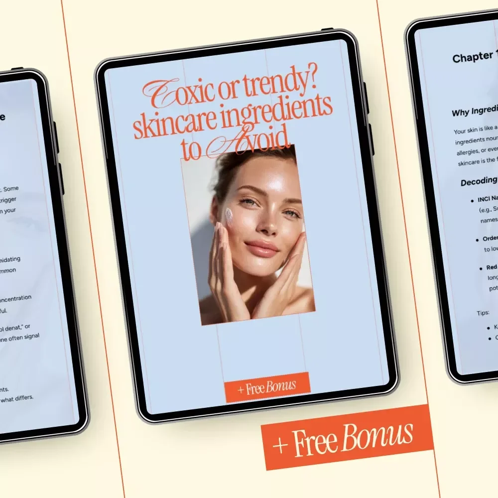 Toxic or Trendy? Skincare Ingredients to Avoid | Ebook Guide to ingredients to avoid in skincare, Smart Ingredient Labels & Safe Routines