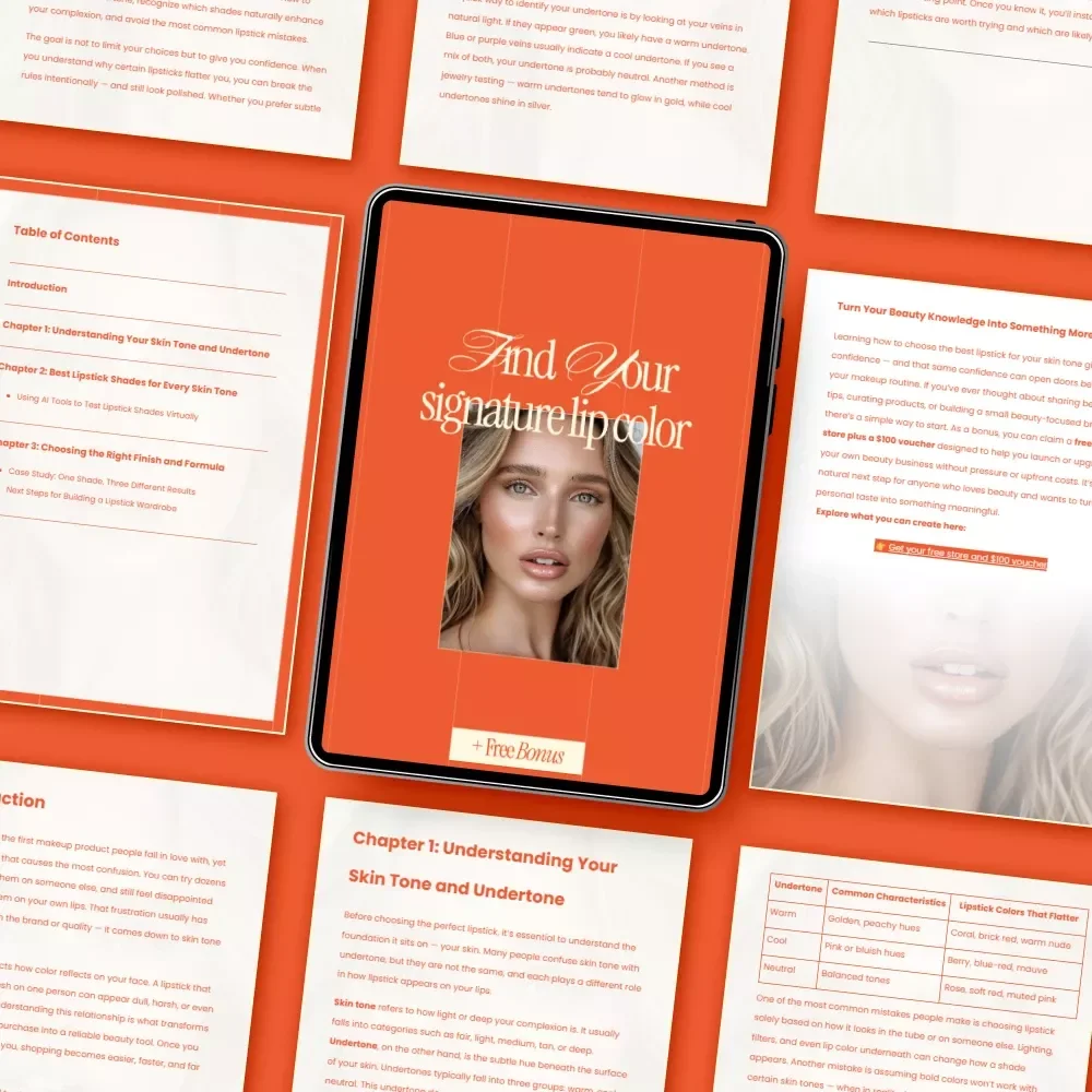 Find Your Signature Lip Color – A Practical Guide to the best lipstick for your skin tone | Digital Beauty Guide Download