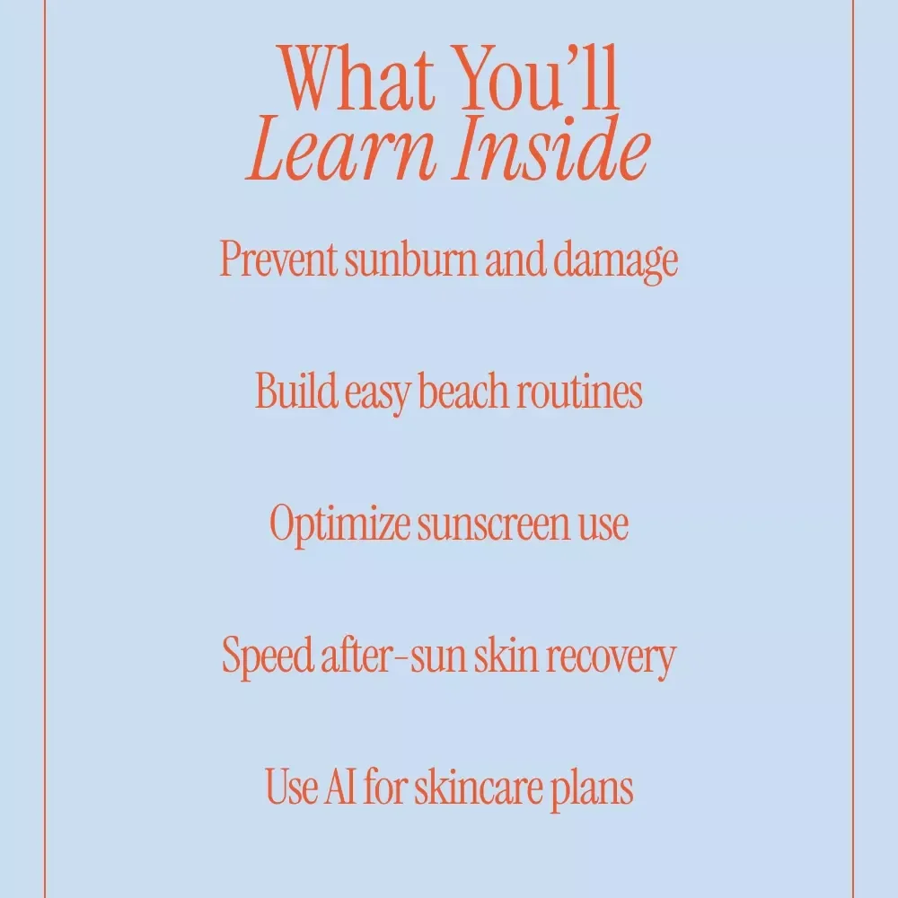 Smart Beach Skincare Tips | Digital Guide with Beach Skincare Tips for Sun Protection, After-Sun Care & Tech-Savvy Skin Health
