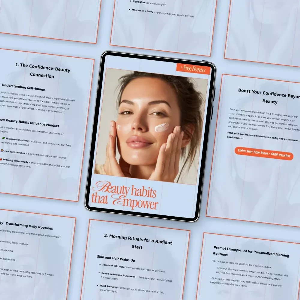 Beauty Habits That Empower | Confidence-Boosting Beauty Habits eBook | Daily Rituals, Self-Care & AI Beauty Guide