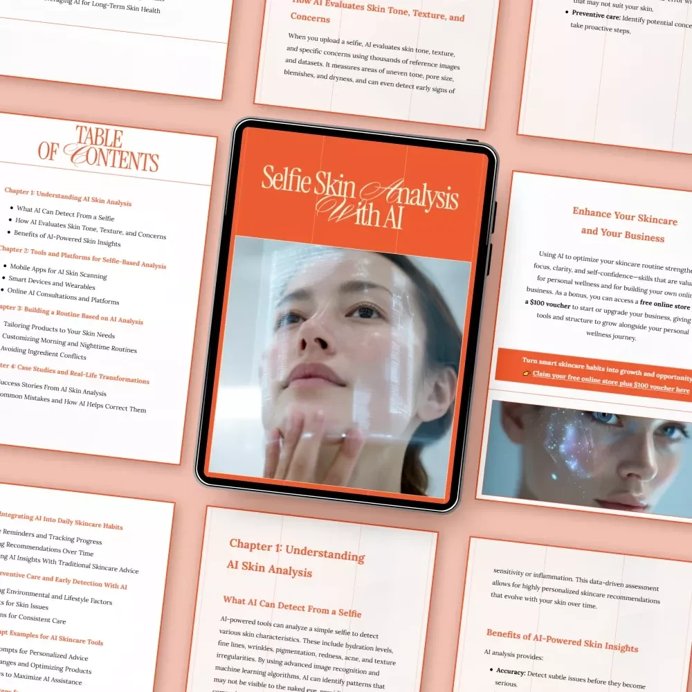 Selfie Skin Analysis With AI – Ebook Guide on how ai can analyze skin from selfie, AI Skincare Routine, Smart Beauty & Personalized Skin Insights