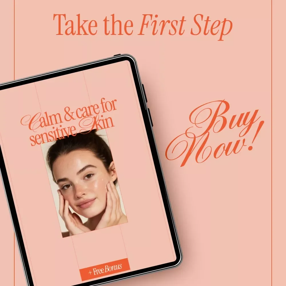 Calm & Care for Sensitive Skin – Digital Skincare Guide, Sensitive Skin Routine eBook, Gentle Cleansing & Nourishing Moisturizers Checklist