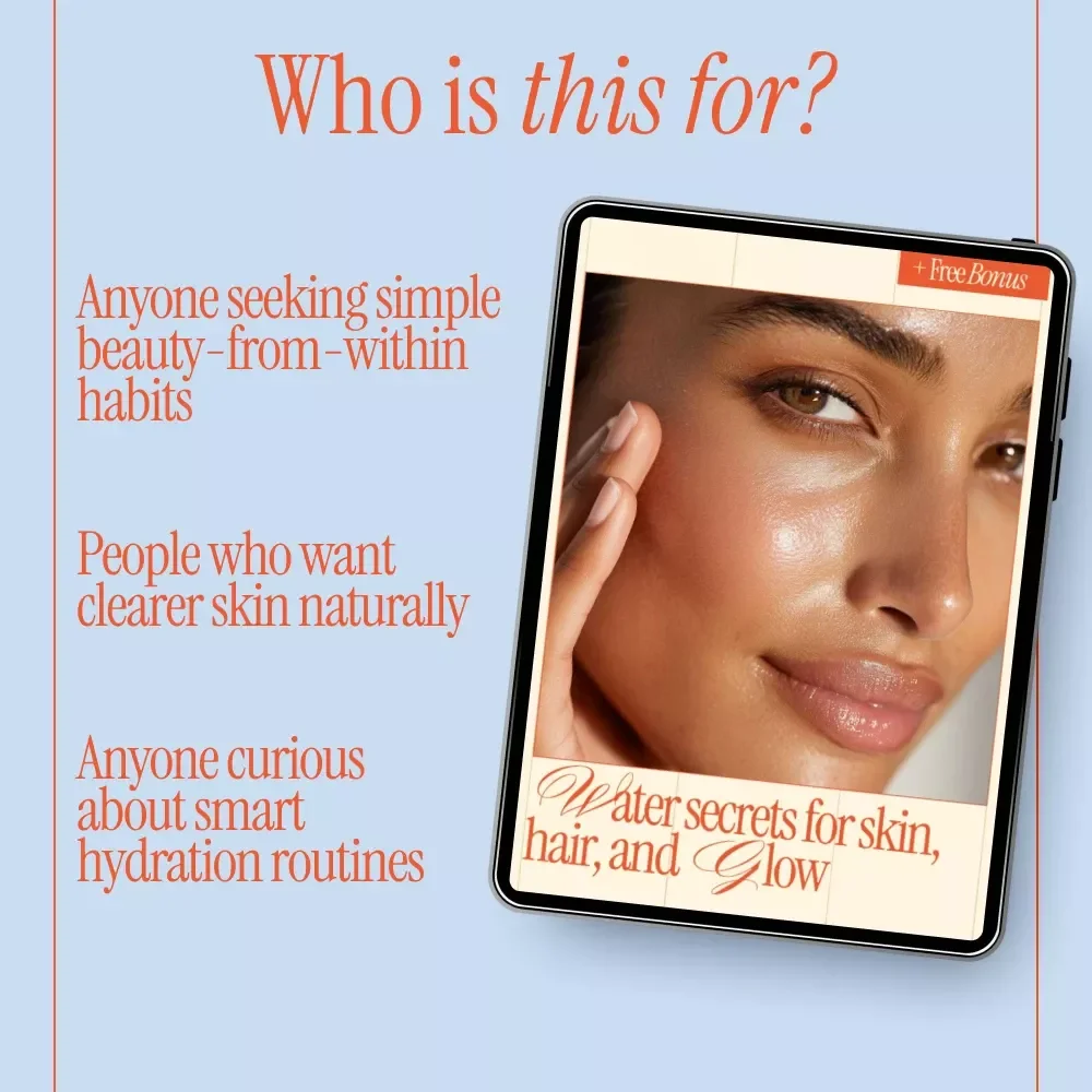 Water Secrets for Skin, Hair, and Glow | Ebook Guide on How Water Intake Affects Beauty | Hydration for Radiant Skin & Hair