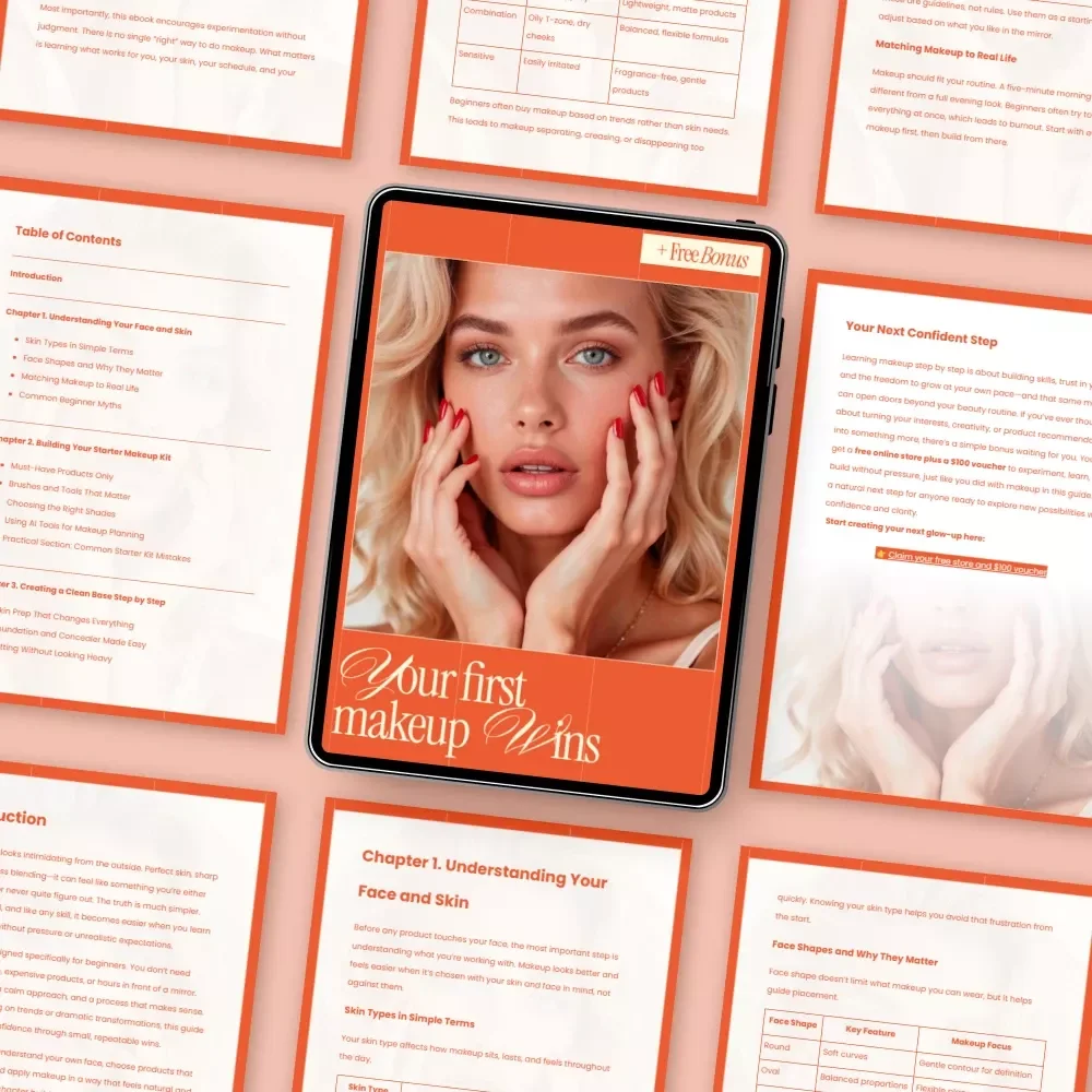 Your First Makeup Wins | Beginner-Friendly eBook – Makeup for Beginners Step by Step Guide