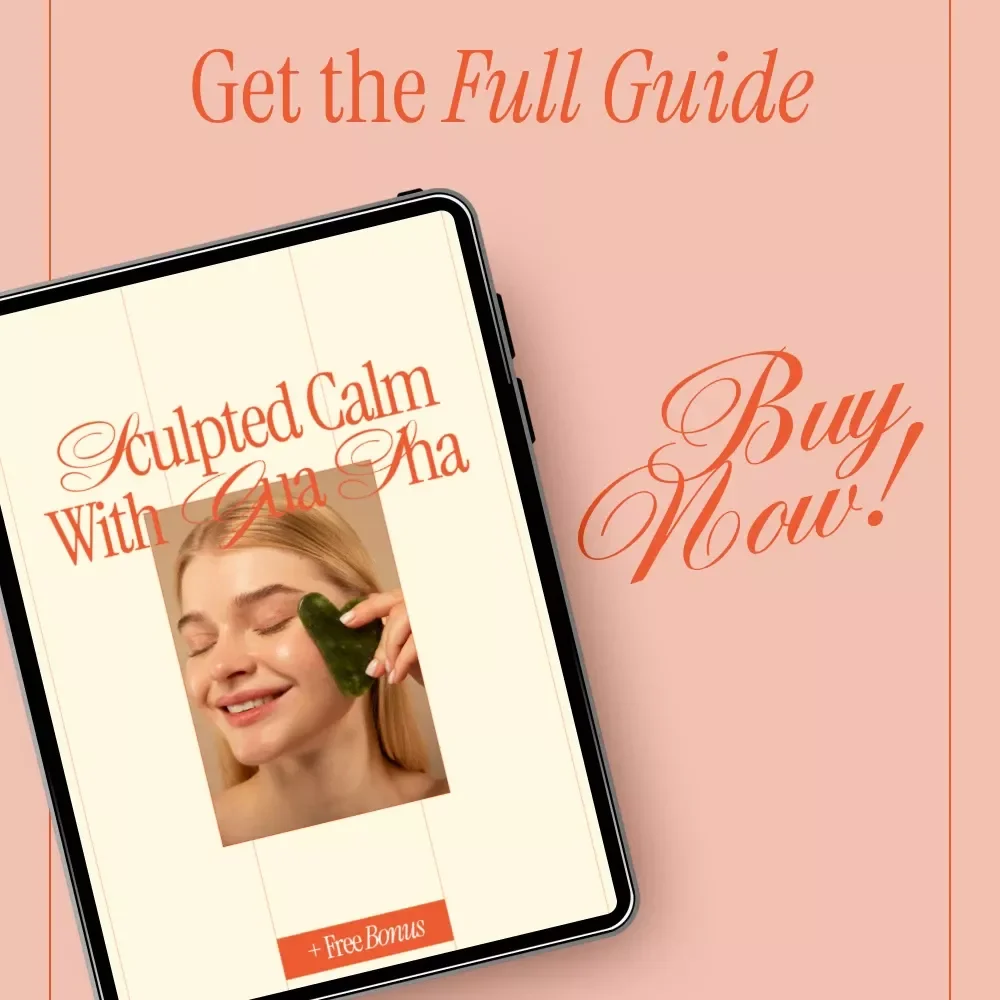 Sculpted Calm with Gua Sha | Face Sculpting Guide, Gua Sha Routine eBook, Facial Massage Checklist, Lymphatic Drainage & Jawline Sculpting Digital Download