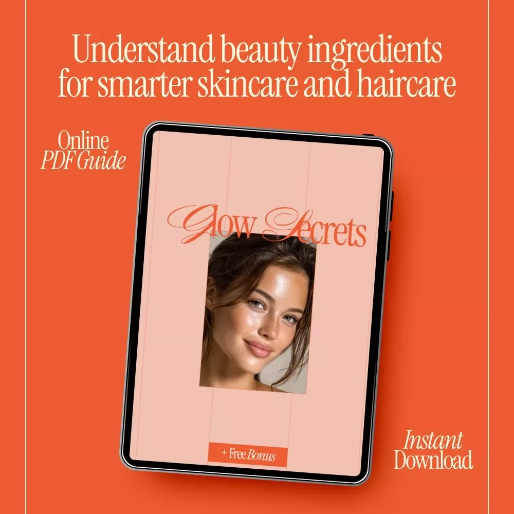 Glow Secrets – Beauty Ingredients Guide eBook, Skincare & Haircare Digital Download, Ingredient Education, AI-Powered Beauty Guide