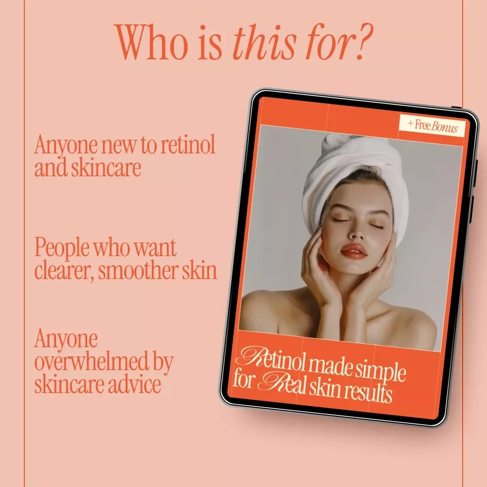 Retinol Made Simple for Real Skin Results | Beginner Retinol Guide, Skincare eBook, Retinol Routine Checklist, Clear Skin Digital Download