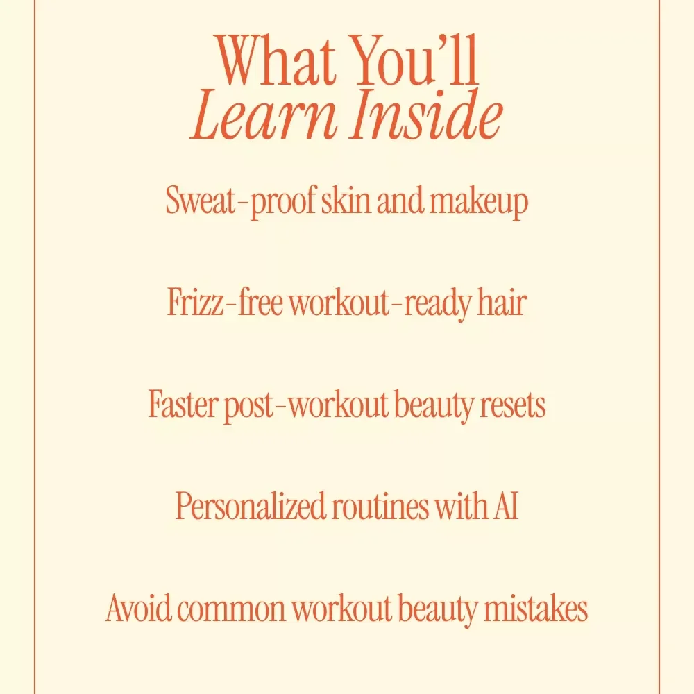 Easy Workout Beauty Routine Tips | Digital Guide for a Smart, Sweat-Proof Workout Beauty Routine & Glow-Ready Fitness Lifestyle