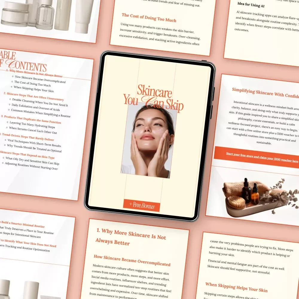 Skincare You Can Skip – Minimalist Skincare eBook | Learn What Skincare Steps to Skip for Healthier Skin