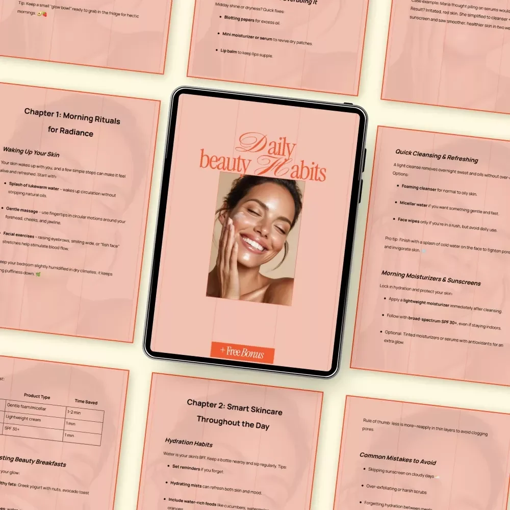 Daily Beauty Habits Guide – Simple Morning & Evening Skincare Rituals for Radiant Skin, Smart Self-Care & AI-Powered Beauty Routines