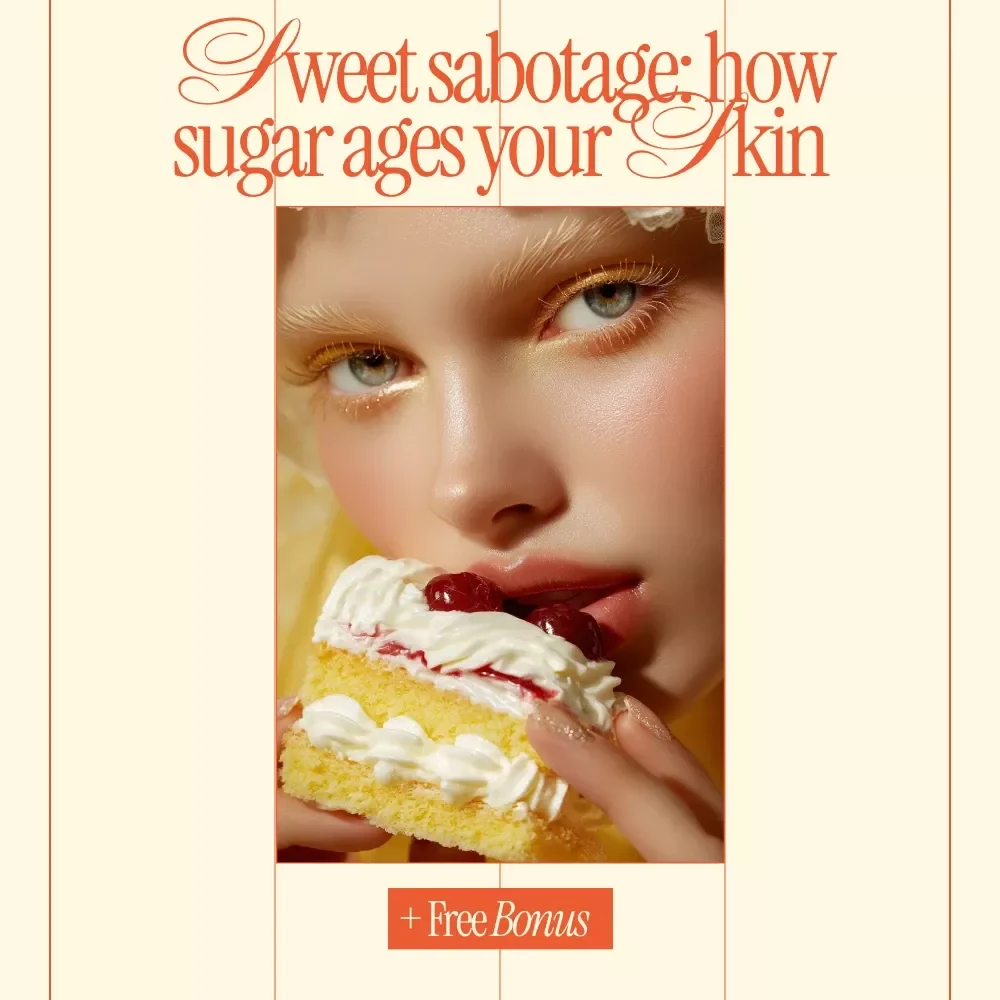Sweet Sabotage: How Sugar Ages Your Skin – Ebook Guide Explaining how sugar affects skin, Acne, Wrinkles, Glycation & Skin-Friendly Habits